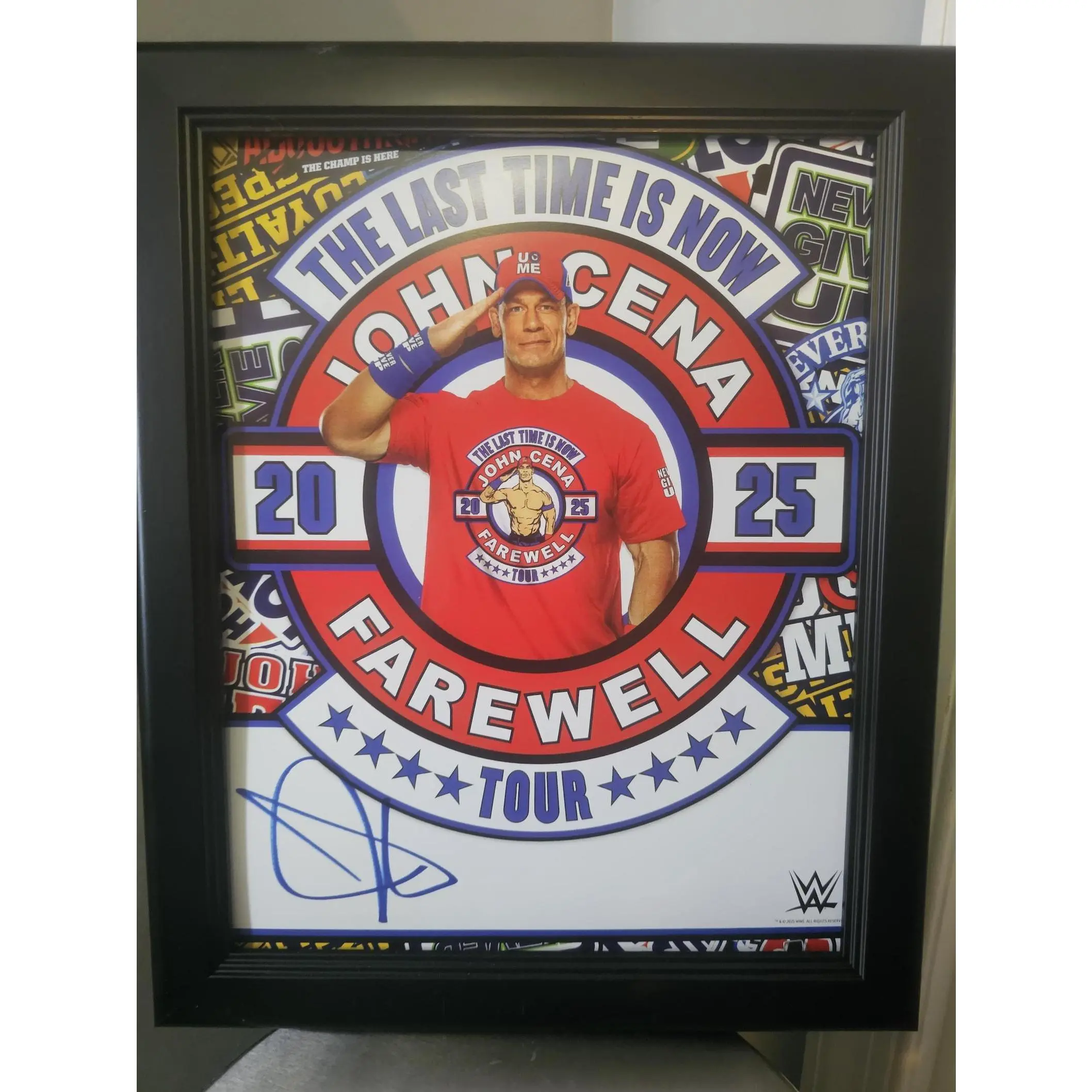 WWE Jo////hn Ce/////na Farewell autographed photo 11x14 Framed