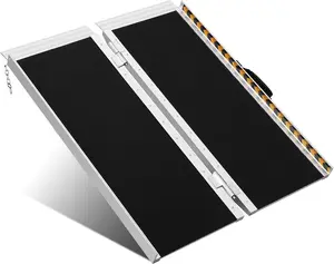 GARVEE Portable Wheelchair Ramp 5FT，Anti-Slip Aluminum Handicap Ramp  for Wheelchair for Wheel Chair Ramp Steps, Home,Cars, Scooter, Curbs, Stairs,Cart