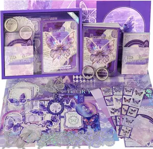 Scrapbooking Kit(162 PCS), Warm Mail Series-Dreamland,  for  Scrapbooking Materials, Planner DIY Arts Craft Collage