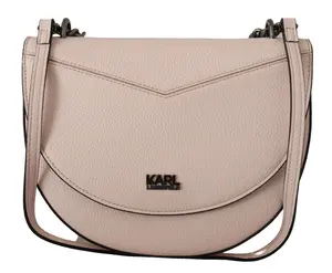 Karl Lagerfeld Light Pink Mauve Leather Shoulder Bag