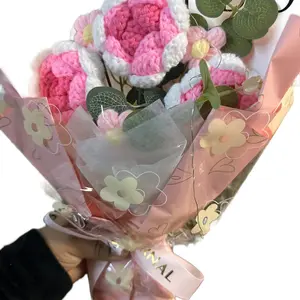 Flowers Woven with Yarn - Handmade Textile Art by [Brand Name]