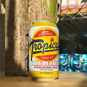 Tropical Sabor Ecuatoriano Strawberry Soda 12oz Fruit Beverage Artificially Flavored Drink