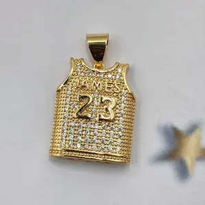 basketball 23 shirt PENDANT ONLY Gold-plated