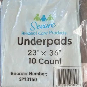 Secure Personal Care Products Underpads 23" x 36" 10 Count Reorder Number SP13150 Comfort