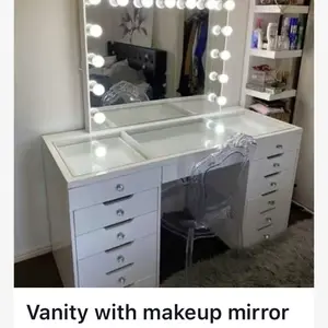 Beautiful vanity desk with mirror
