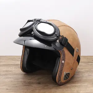 Unisex Motorcycle Off-Road Windshield, Vintage Harley Davidson Helmet Compatible Riding Goggles, Universal Cycling Protective Eyewear
