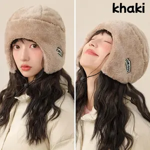 Winter Arctic Fleece Lei Feng Hat, Windproof and Warm Ski Hat with Adjustable Ear Protection Design, Suitable for Various Face Shapes, Unisex Outdoor Skiing and Hiking, Multifunctional Hat for Cold Protection