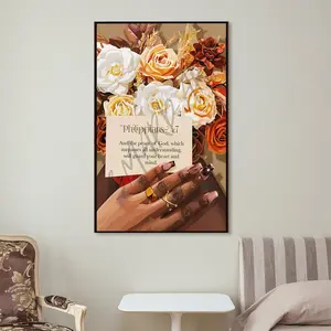 Philippians 4:7 - Smard Black Wall Art Print/ Canvas for Home /Office Decor