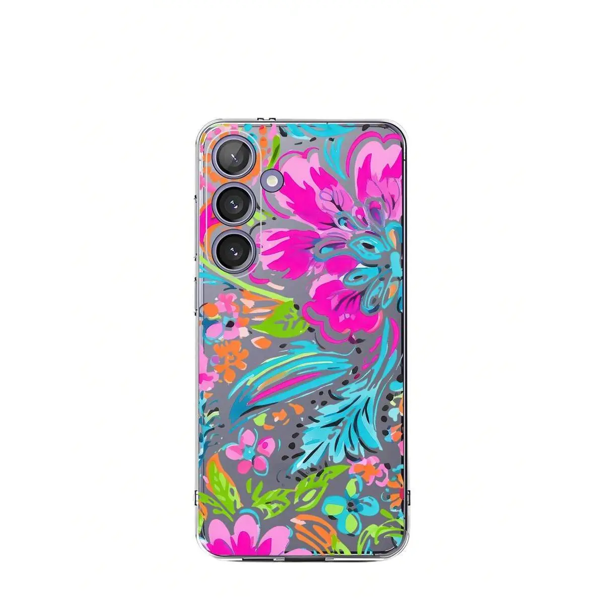 1pc Fashionable Colorful Flower Plastic Flexible Smartphone Case - Soft, Protective Accessory with Camera Protection for iPhone 11, X, 17 Series