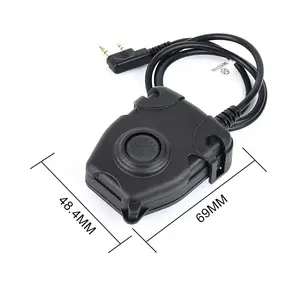Tactical PTT Push-Talk Button Military Headset Comtact Headphone With Motorola Kenwood Icom Midland Plug For Baofeng Radio