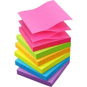 Sticky Notes 3x3 Pop Up Self-Stick Notes Pads with 6 Bright Colors, Easy to  for Office, School, , 6 Pads/Pack, 100 Sheets/Pad(Pop Up)