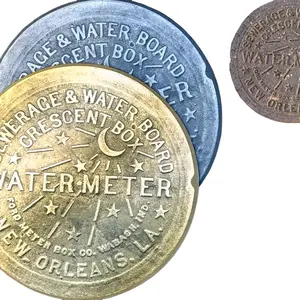 New Orleans Water Meter Doormat - Photo Realistic Image in Silver or Gold, Soft Material, Giant Mousepad Design