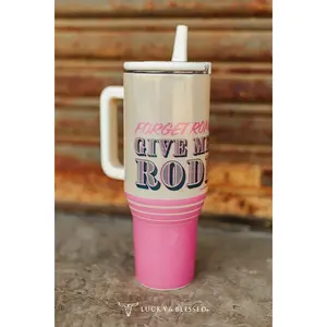 Give Me Rodeo Printed Flip Straw Tumbler 40oz
