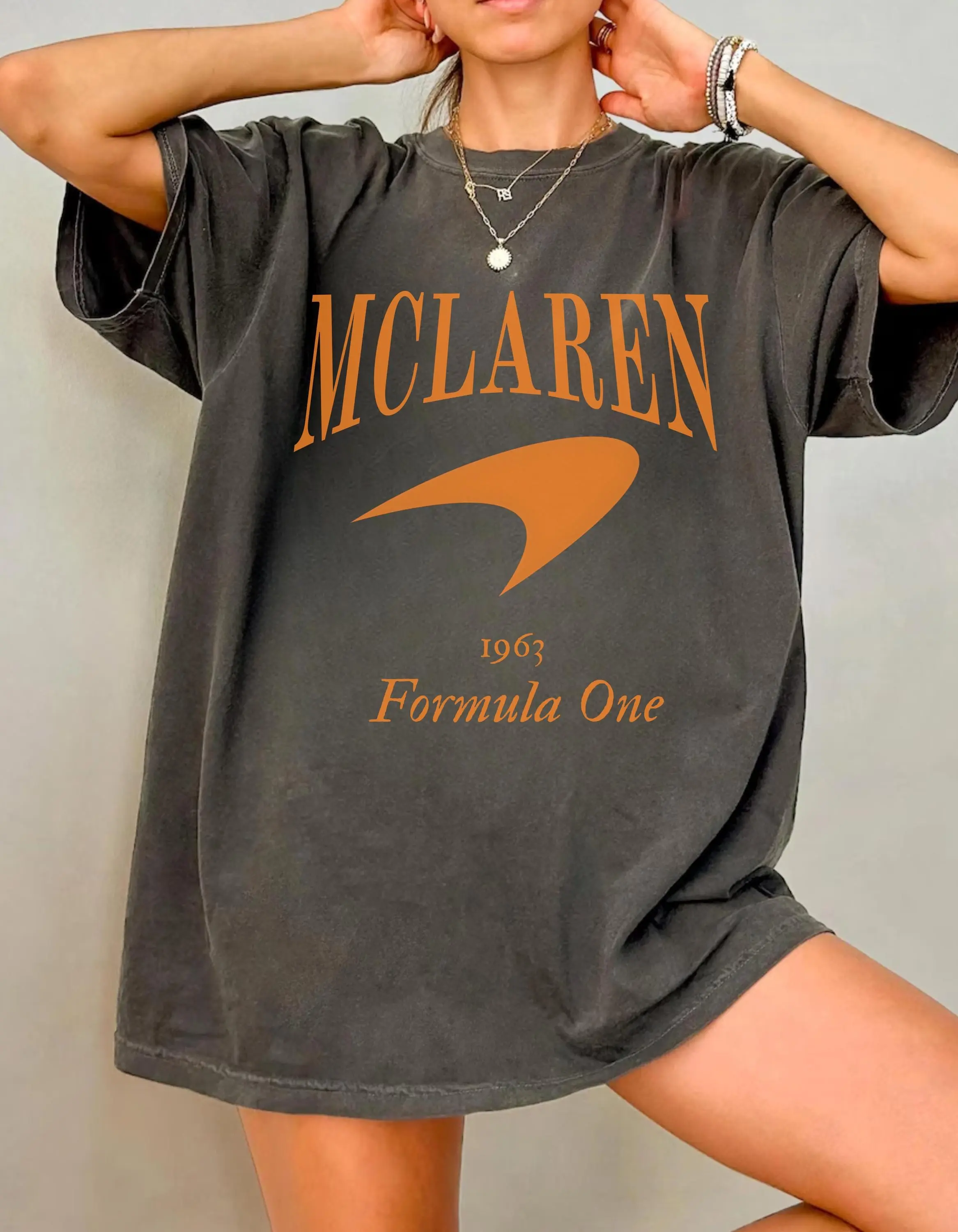 Comfort Colors McLaren Retro F1 Vintage T-Shirt, McLaren Team Shirt, Fashion Cotton, Crewneck For Men, For Women, Menswear Cotton Fabric
