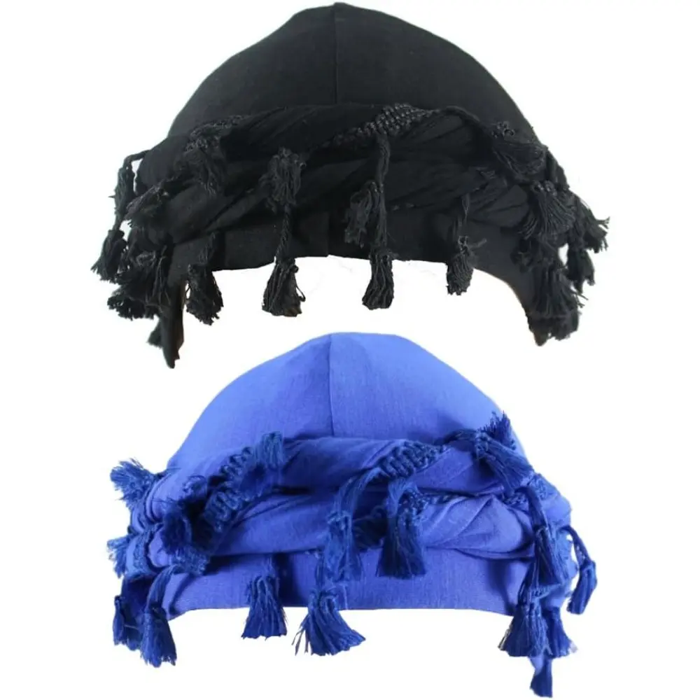 2PCS Turban Head Wraps for Men Satin Lined Turban for Women Vintage Twist Velvet Durags Gifts summerwins