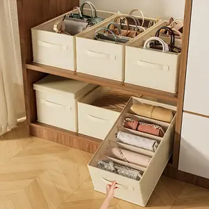 Women's Multifunctional Foldable Fabric Storage Bag, Space-Saving Organizer for Handbags, Backpacks, Shoulder Bags, Dustproof Closet