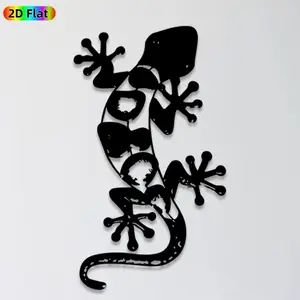 [1pc] Gecko Metal Wall Art, Dynamic Gecko Statue Mural, Ideal Gift for New Year, Easter, Weather-Resistant Metal Wall Decor Wall Sculptures, Perfect for Garden Fence & Living Room Wall Gecko Enthusiasts