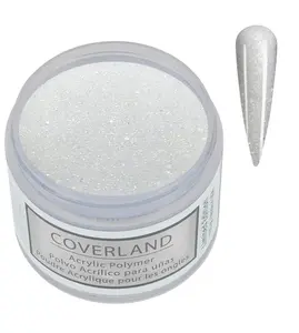 Tones Coverland Acrylic Powder 1.5 oz "Frosted Diamonds" White - Limited Edition, 20g, Vegan & Cruelty-Free, Made in the USA, Dual Use Application Flawless Finish Nail Art