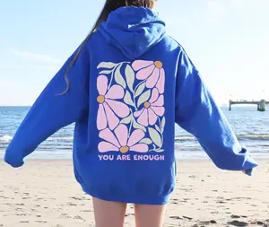 Gift Giving Hoodie in Vintage – Dandy Worldwide Hoodies, You Are Enough Flower Hoodies, Oversized Cozy Unisex Sweatshirt, Trendy Casual Streetwear Fashion, Perfect Gift Idea for Men & Womenear Fashion, Perfect Gift Idea for Men & Women