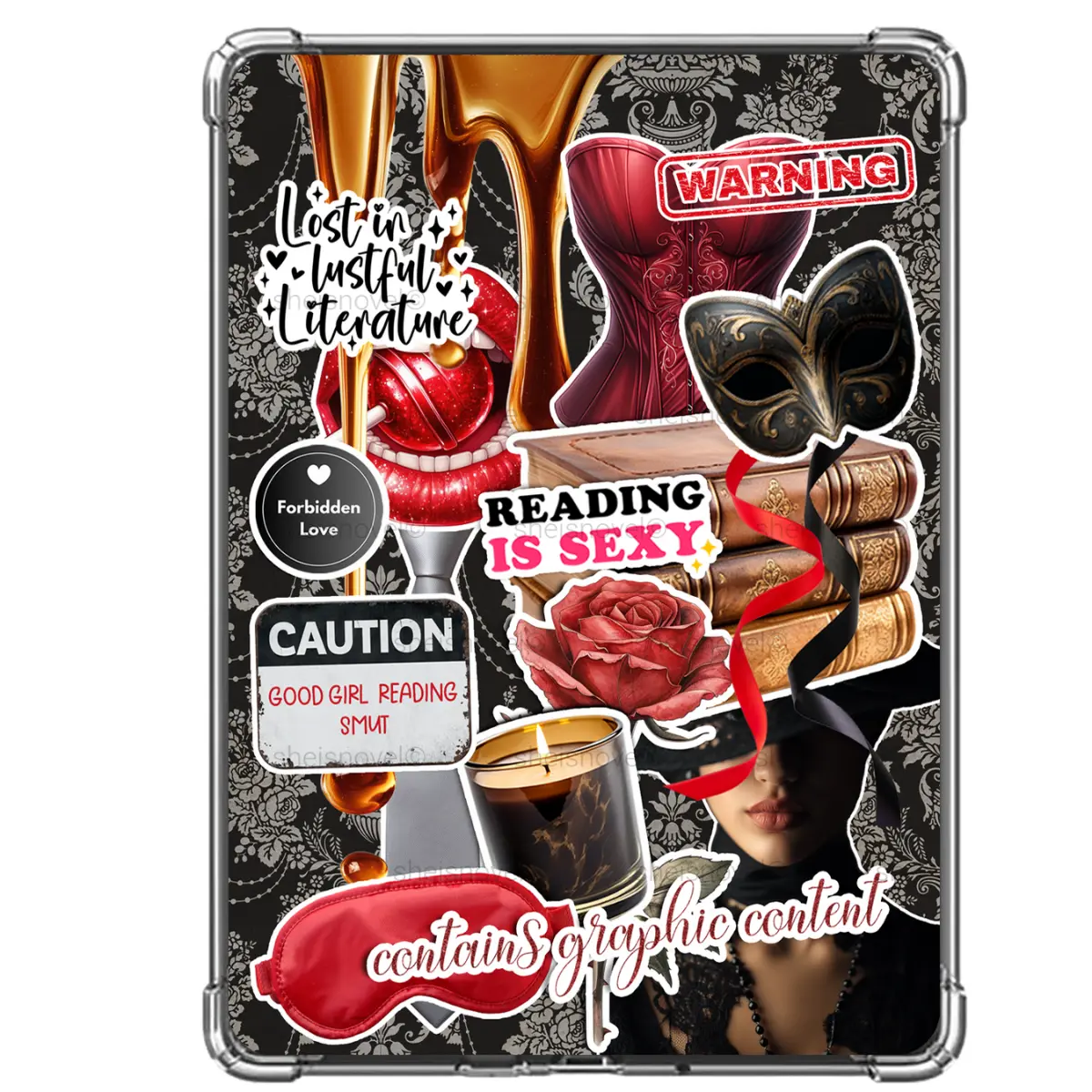 Dark Romance Reader (Variety Pack) | Clear Insert Cover | Sticker Effect High Quality Paper