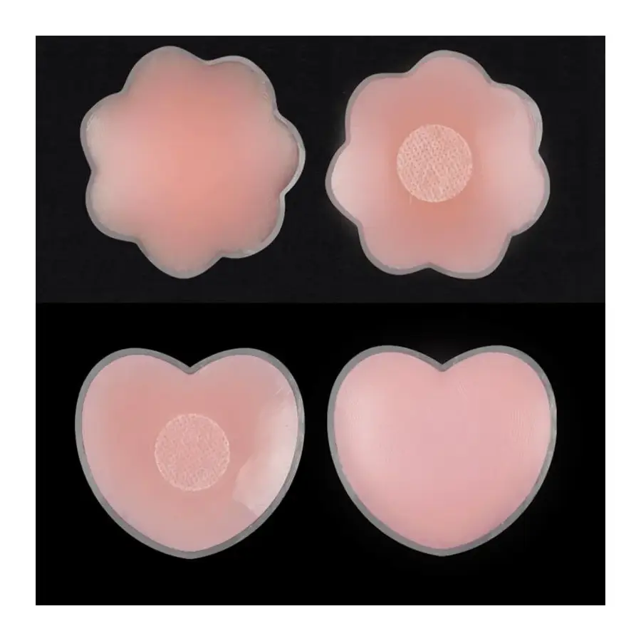 1Pairs Silicone Nipple Cover Lift Up Bra Sticker Adhesive Invisible Bras Chest Patch for Women Reusable Chest Breast Petals Pads