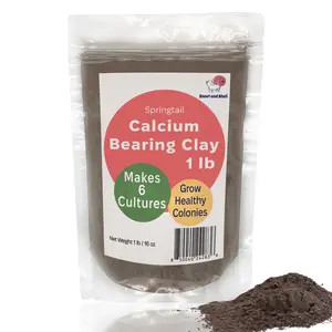 Snout and Shell Springtail Calcium Bearing Clay - Ideal for Culturing Springtails, Reptile and Amphibian Terrariums, and Natural Habitat Cleanup Crew