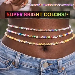 Bigus Allure Authentic Waist Bead from Africa - Colorful Beads for Stylish Waist Accents Gold