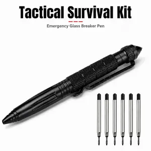 Tactical Survival Pen Set with Paracord Bracelet, Glass Breaker Emergency EDC Gear Gift for Men