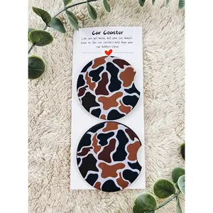 Retro Camo - Neoprene Car Coasters