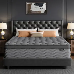 Hybrid Mattress in a Box – Memory Foam + Pocket Spring, Medium Firm Ergonomic for Back Pain & Side Sleepers, Zero Motion Transfer, Twin/Full/Queen/King (10"/12"/14")