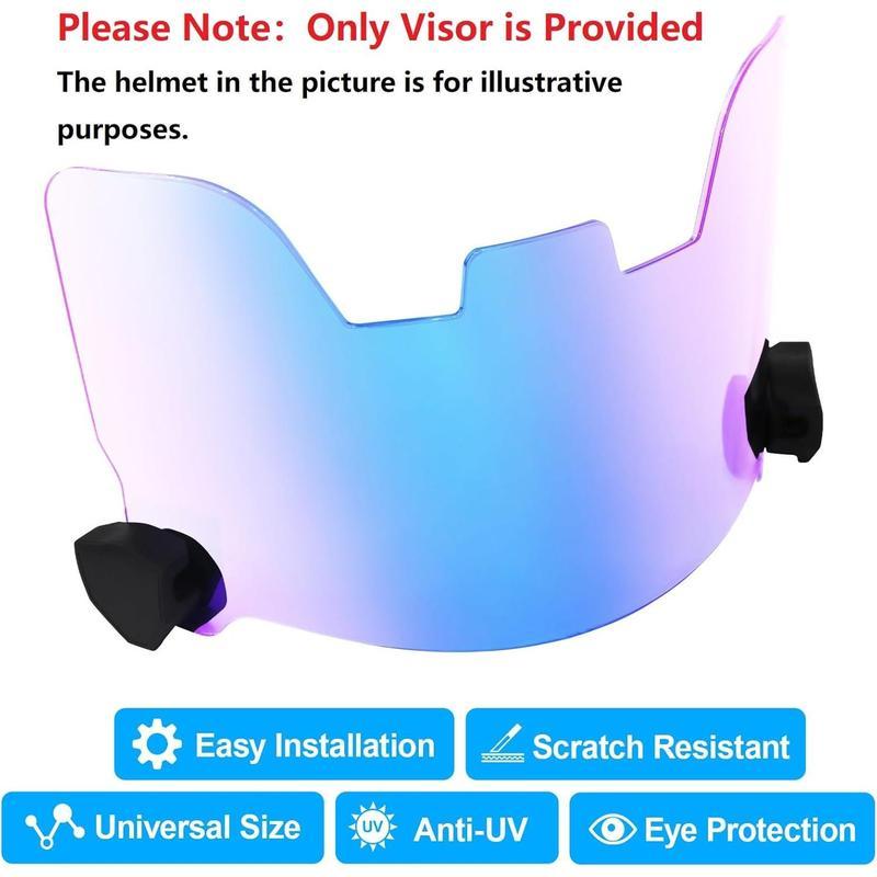 Clear Football Visor for Adults & Youth - Eye Shield with Easy Install Football Visor Clips for Helmet Protection