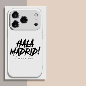 Mobile phone cases with HALA Madrid pattern design, Suitable for iPhone 11, 12, 13, 14, 15, 16, 17 PIUS, Pro, and Promax
