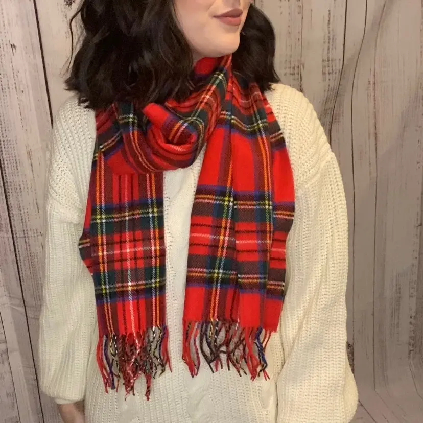 Holiday Red Plaid Scarf