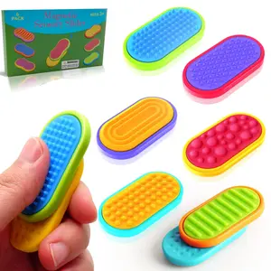 Sensory Fidget Magnet Toys for Kids: Silicone Magnetic Sliders Stress Fidgets for Autism, Anxiety Relief Small Fidget Toys for Adults Office Desk / Travel Classroom Must Haves, Stocking Stuffers Gifts
