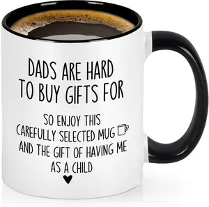 Cabtnca Dad Gifts, Dad Mug, Christmas Birthday Gifts for Daddy from Daughter Son, Father's Day Gift for Daddy, 11 Oz White