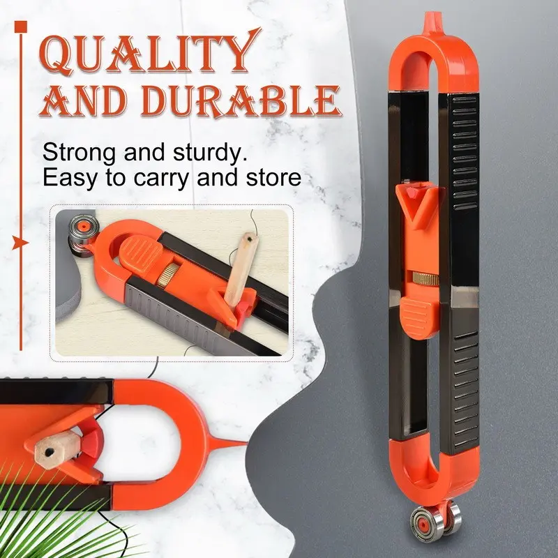 Adjustable Ruler with Locking Function, Precision Woodworking Measurement Tool, Durable and Accurate for Irregular Shapes
