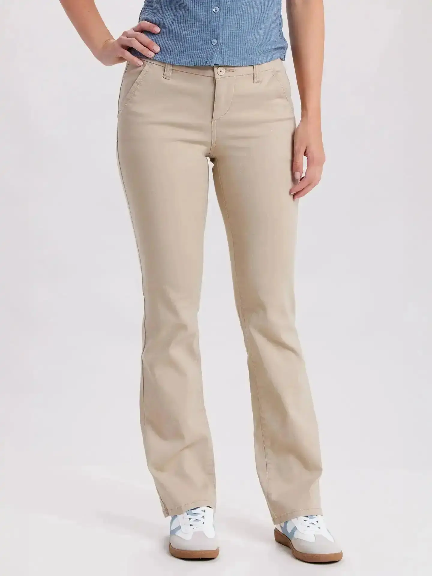 Women’s Classic Bootcut Work Pants – Mid-Rise Stretch Cotton Uniform Trousers with Zip Fly Closure Casual Chic Short Sleeve Hoodie Bomber Jacket Wardrobe Staple Office Wear Pleated Skirt Midi Dress T-Shirt Y2K Style
