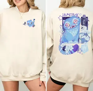 Cute Derby Tiger Dem0n Hunters 2 Sided Shirt- Sweatshirt - Hoodie, Kpop Demon Hunters T-Shirt, Gift for Fans Huntrix Saja Boys, Kpop Movie Fan Gifts