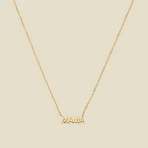 Solid Gold Mama Necklace