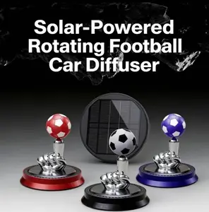 Fathersday gift Solar-Powered Football-Shaped FragranceDiffuser I Car Ornament & Air Freshener IStylish Car Interior Accessory I Dual-Use Car &Home Air Purifier I Dashboard FootballCommemorative Gift