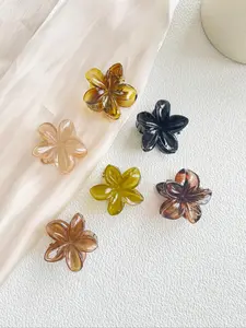 Mini Size Flower Shaped Hair Claws, Flower Hair Clip, Casual and Versatile Hair Accessories for Women, Minimalist Headwear Suitable for Any Hairstyle