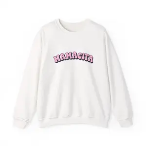 Mamacita pink bubble text Sweatshirt | Crewneck sweatshirt