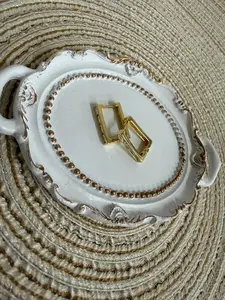 Square CZ earrings