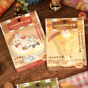 4 styles 120 back cards N stickers dessert theme Modern style DIY student sticky notes office sticky notes