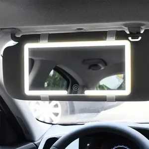 LED Car Sun Visor Mirror Led Light, Touch-Control Dimmable Rechargeable Car Interior Mirror, Auto Accessory，car stuff Multifunctional Car Led Car Smart Display