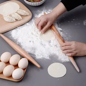 1pc Pointed Rolling Pin, Dumpling Special Wood Rolling Pin, Wooden Stick, Rolling Dough Stick, Small Stick, Kitchen Gadget Baking Tool Utensils Bakeware For Restaurants Bakeries Eid Al-Adha Mubarak