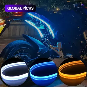 2pcs motorcycle turn signal decorative light strips flowing lights car lane changing light strips, LED daytime running lights dual color tail lights DRL running light light strips, LED Bar Light
