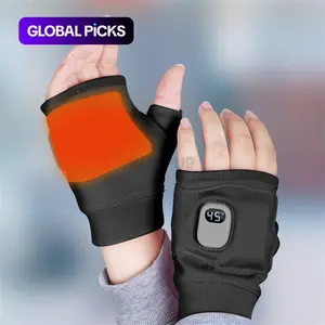 USB Rechargeable Heated Gloves for Men Women, Upgrade Non-Slip Electric Heating Glove for Cycling, Winter Hand Warmer Hunting, Skiing, Outdoor, Work(Palm Heating), Riding Gloves #GLOBAL PICKS