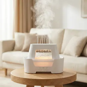 Cloud Raindrop Ultrasonic Essential Oil Diffuser & Cool Mist Humidifier – LED Night Light, Auto Shut-Off & Whisper Quiet for Home & Office )With Remote)