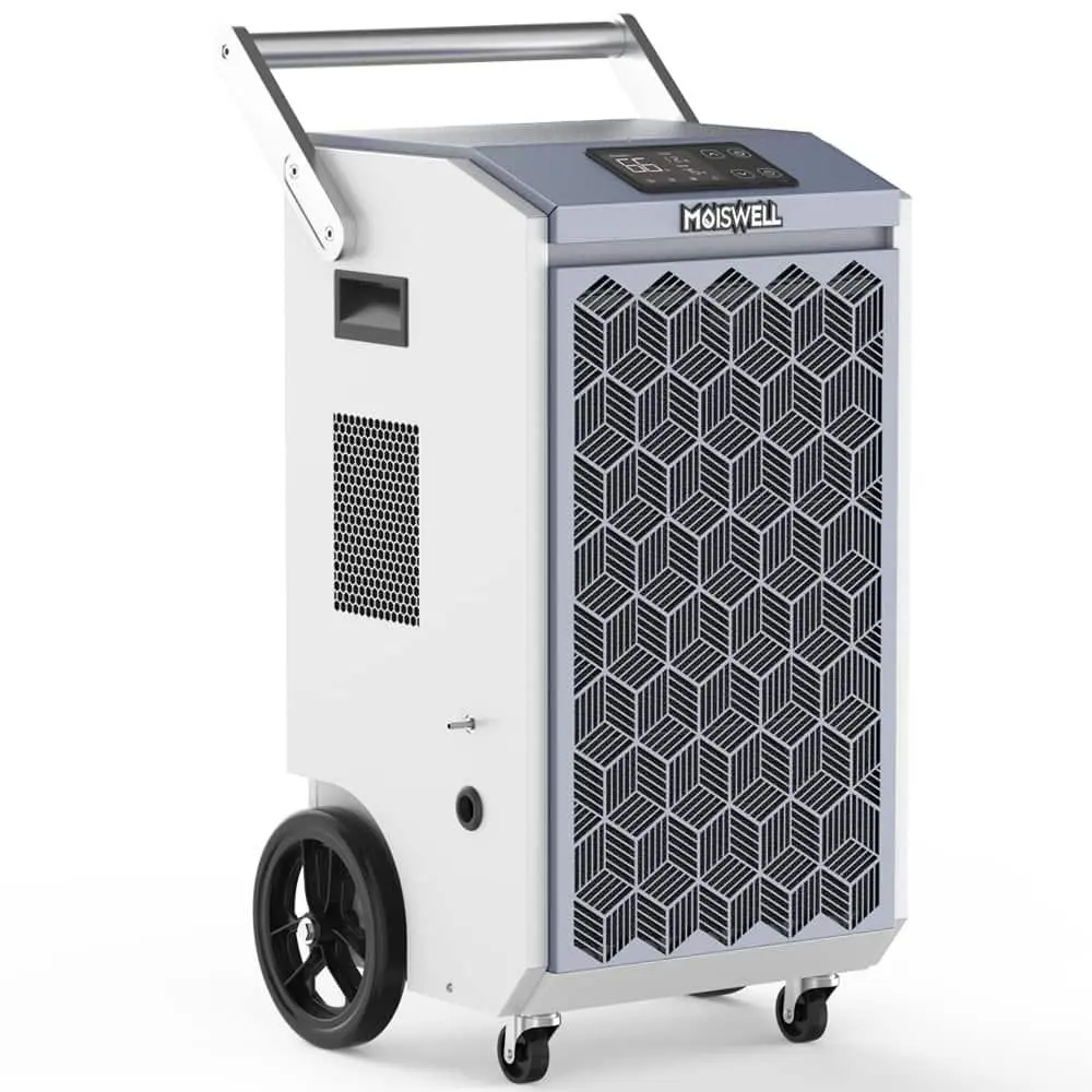 Moiswell 200 Pints Commercial Dehumidifier with Pump Heavy-Duty Moisture Control for Basement Warehouse, Industrial Water Damage Unit, Auto Defrost